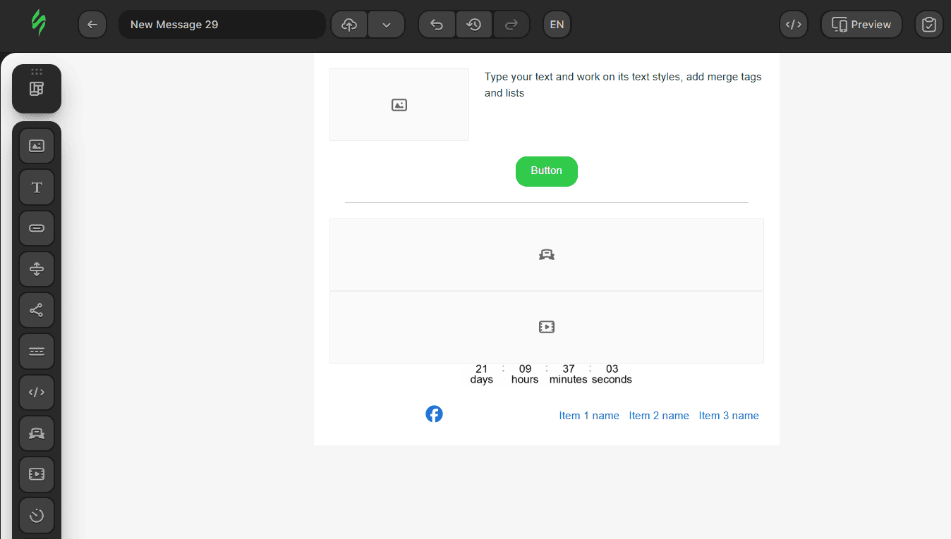 Basic email blocks Basic email blocks