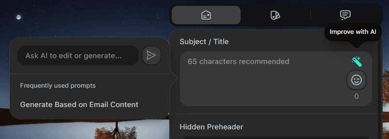 Improving subject lines with AI Improving subject lines with AI