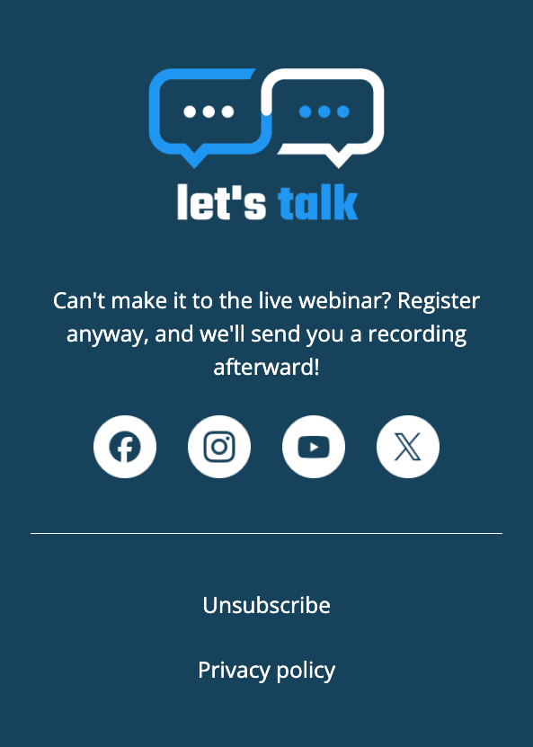 Adjust icon size and spacing to ensure easy tapping and leave enough space between footer links