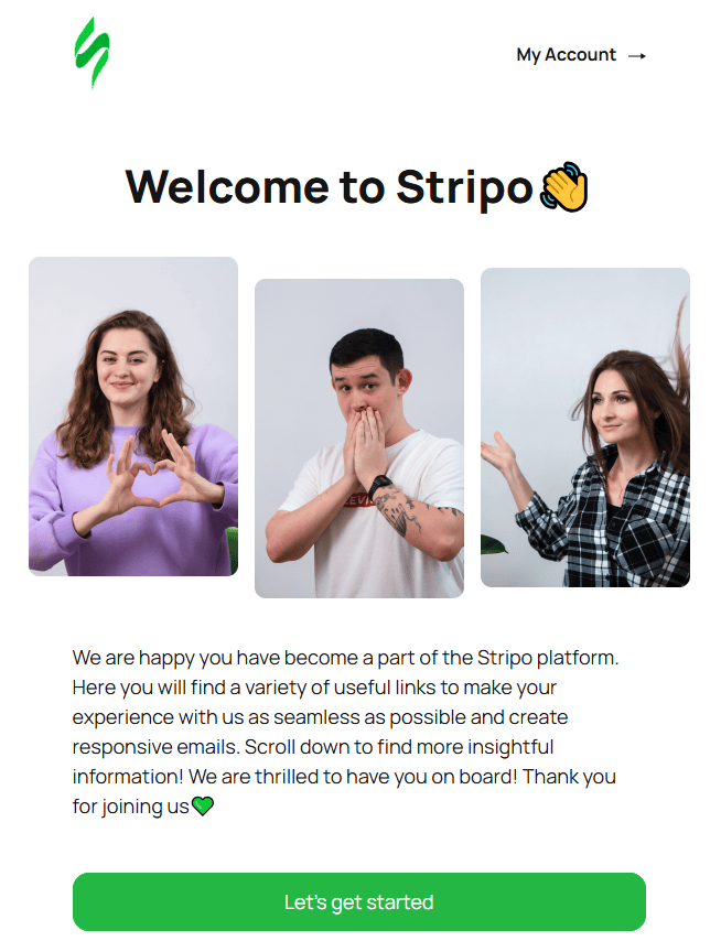 Willkommens-E-Mail für das Abonnement eines SaaS-Produkts Willkommens-E-Mail für das Abonnement eines SaaS-Produkts