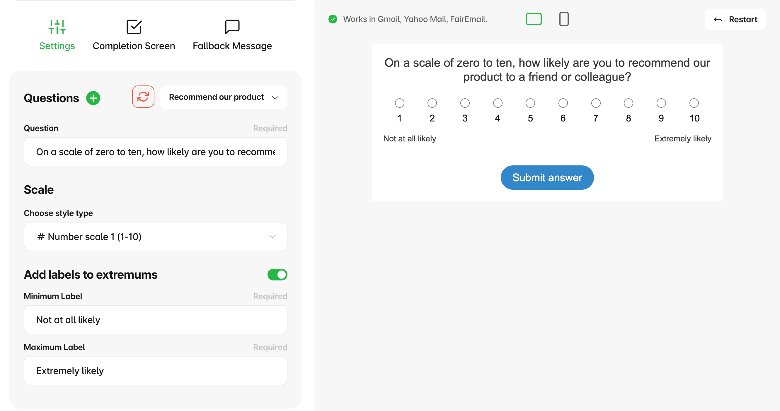 Wie Sie den Net Promoter Score in E-Mails erstellen Wie Sie den Net Promoter Score in E-Mails erstellen