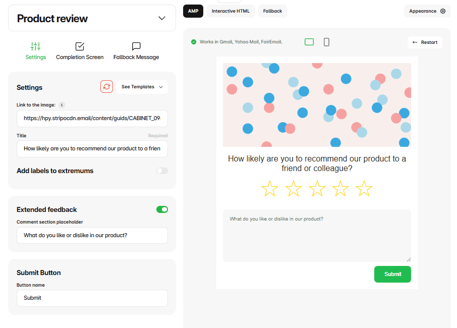Product review module