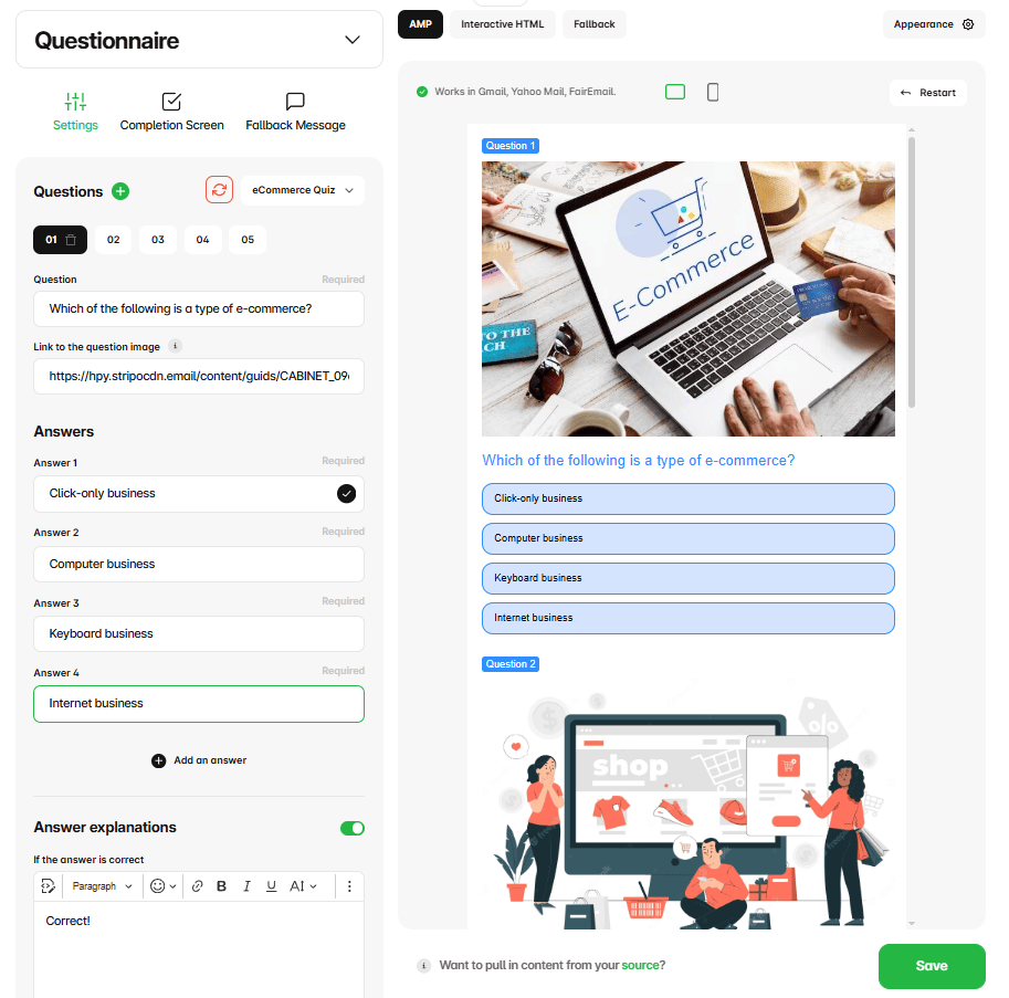Interactive Questionnaire Module
