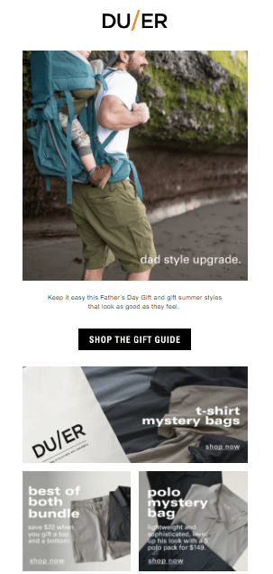 Gift ideas in bundles from DUER