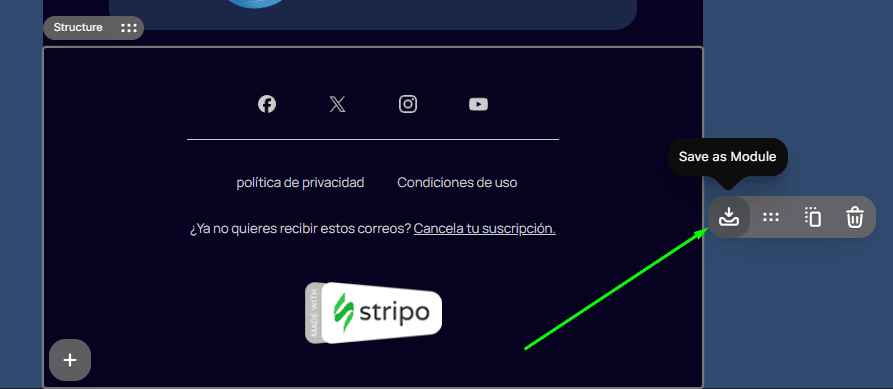 Saving email part as module