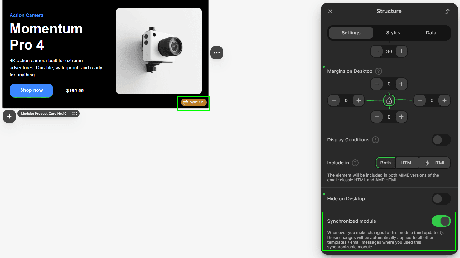 Synchronization feature is on