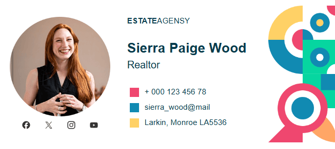 Photo in realtor email signature Photo in realtor email signature