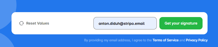 Entering email to download realtor email signature Entering email to download realtor email signature