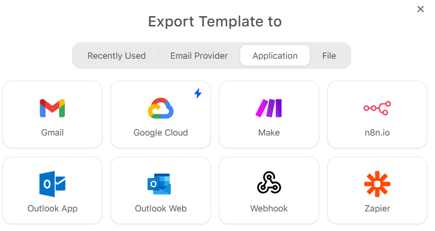 Google Cloud export Google Cloud export