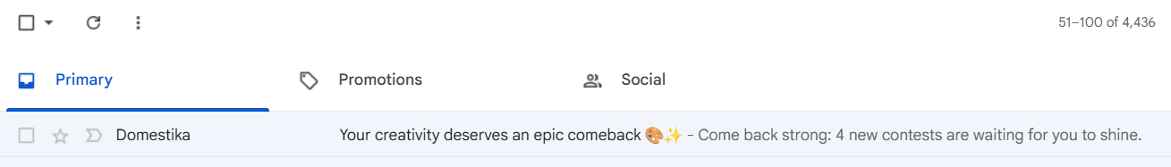 Email preheader with value