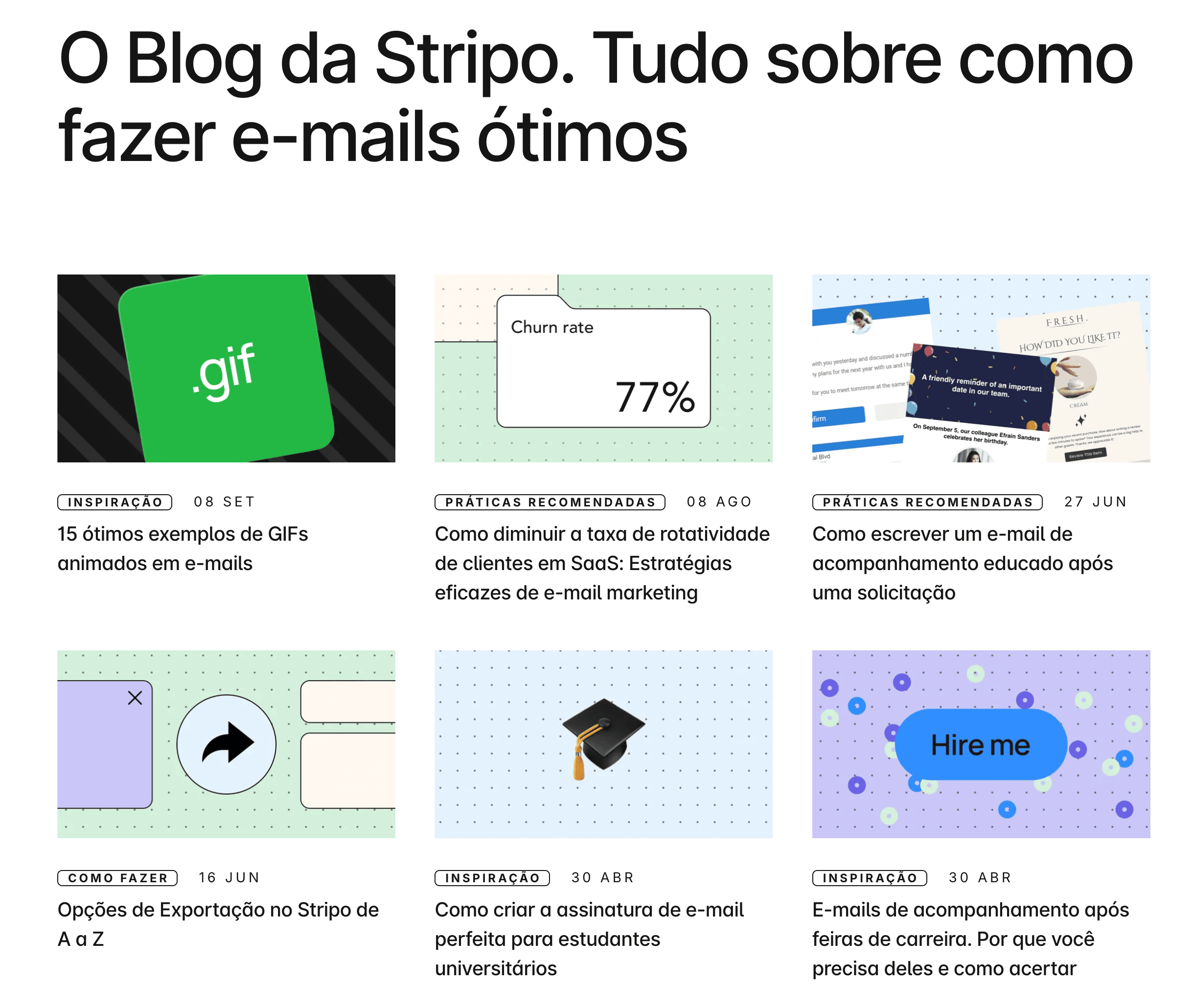 Blog de email marketing da Stripo para o Brasil