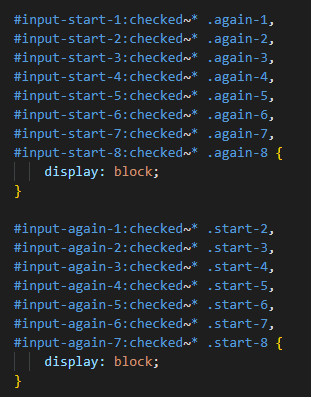 Code for showing the right buttons