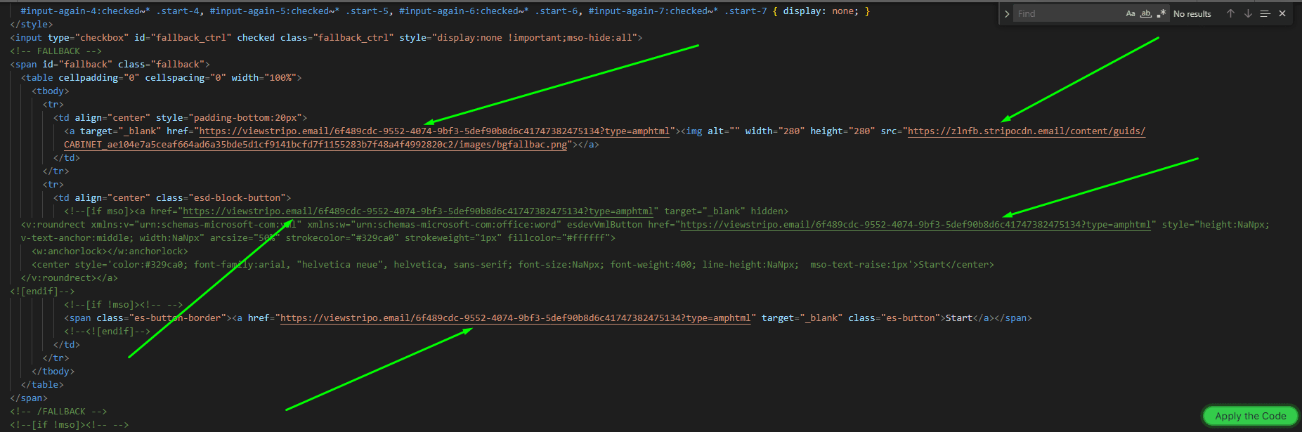 Where to change links
