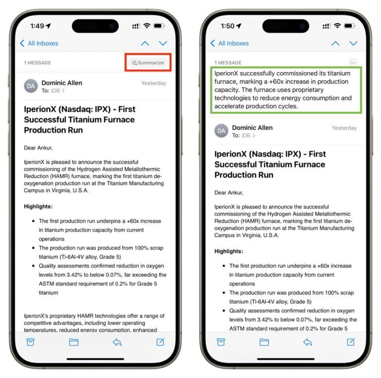 Summarize email in Apple Mail on iPhone Summarize email in Apple Mail on iPhone