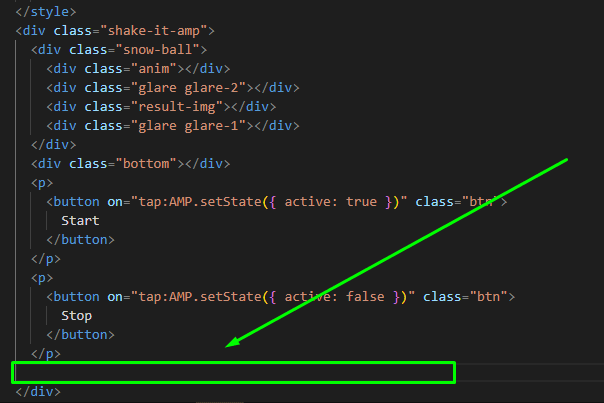 Place for the results code