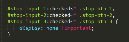 Styles for hiding the "Stop" button