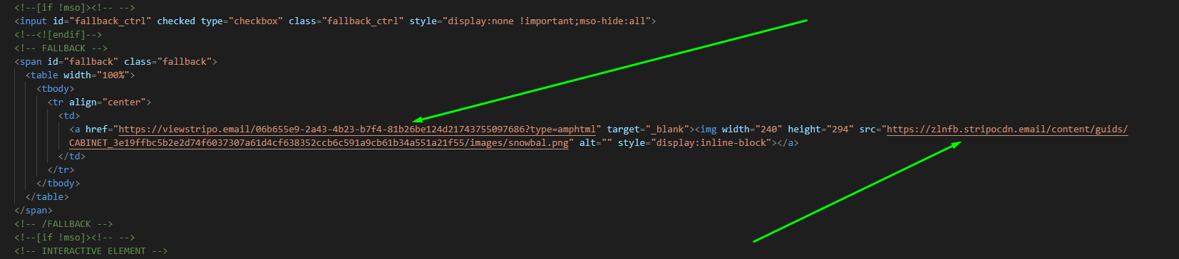 Image links in the fallback version