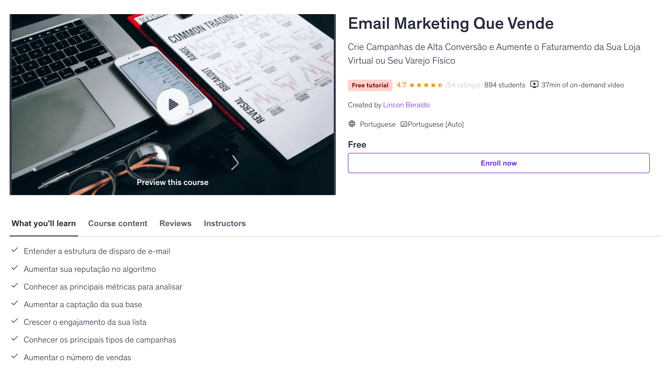 Curso gratuito de E-mail Marketing em portugu&ecirc;s
