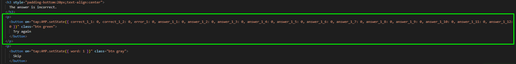 Code for restarting a puzzle