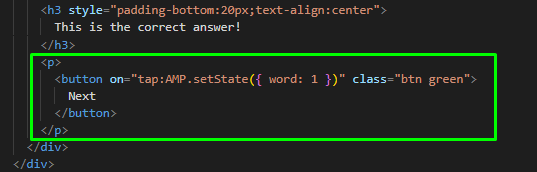 Code for the Next button operation