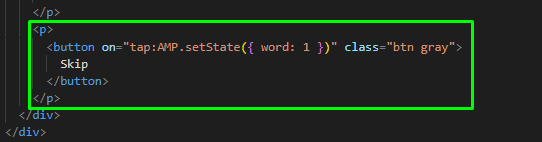 Code for the Skip button operation