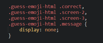 Styles for hiding messages
