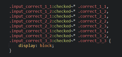 Style code for all game steps