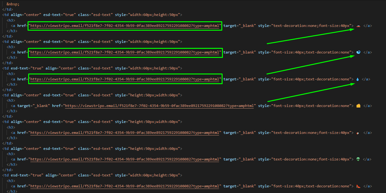 Where to replace emojis and links