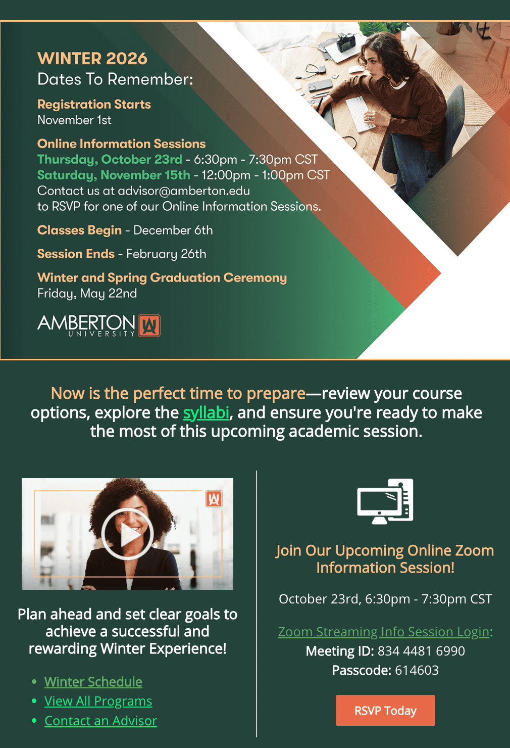 Visual hierarchy in an educational email _ Relevant content for students Visual hierarchy in an educational email _ Relevant content for students