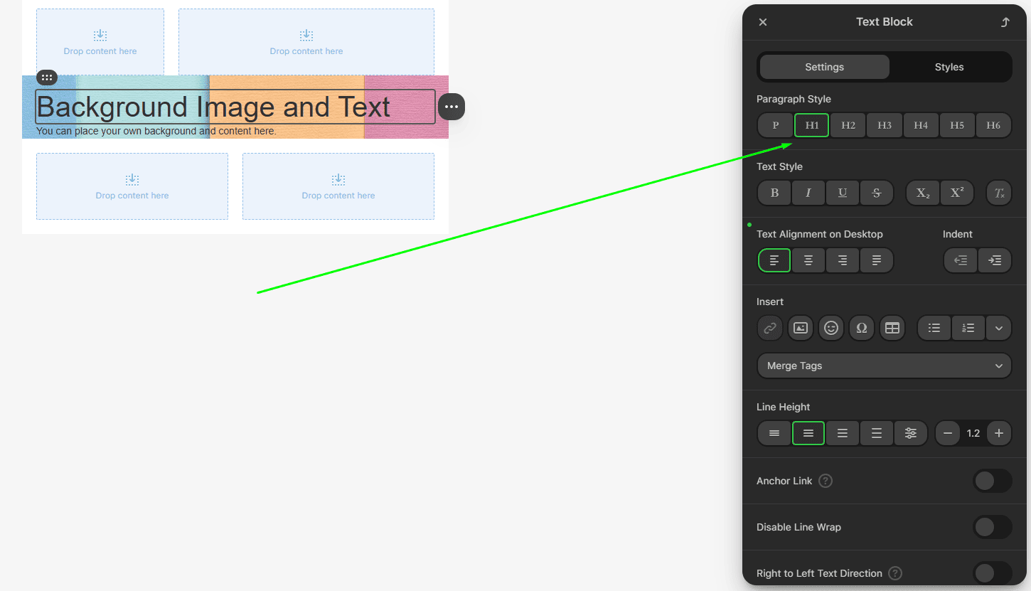 Tweaking text style Tweaking text style
