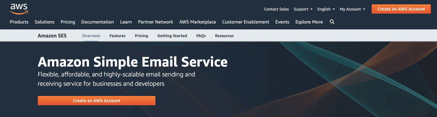 Amazon SES_Home Page Amazon SES_Home Page