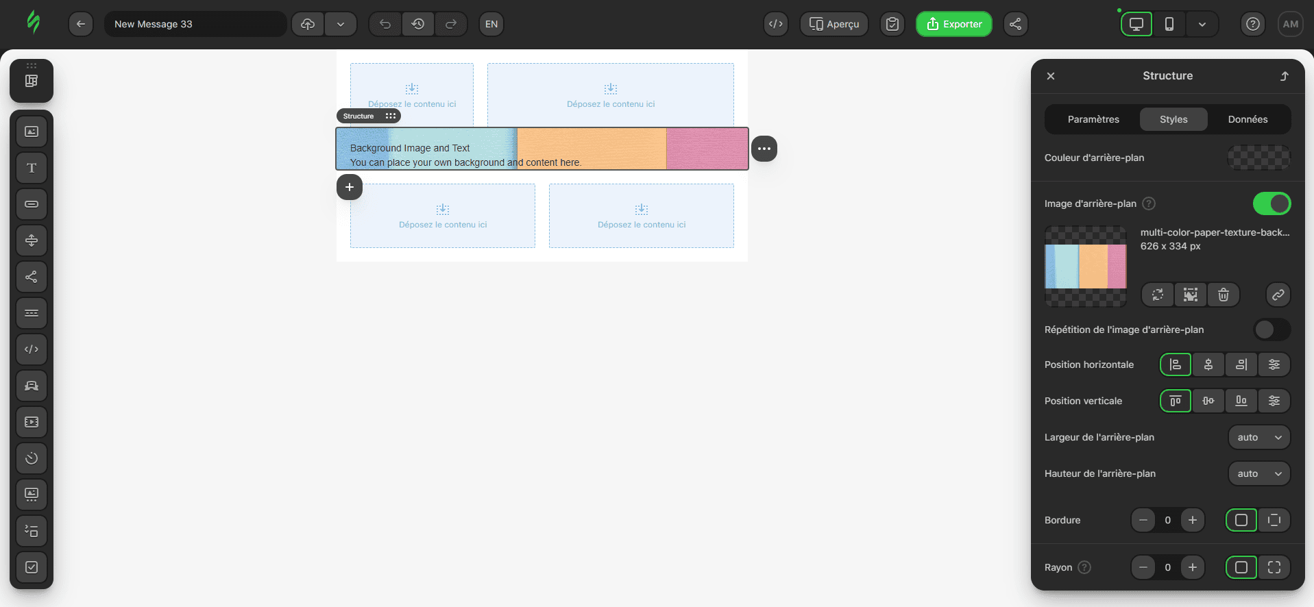 Blocs de texte modifi&eacute;s
