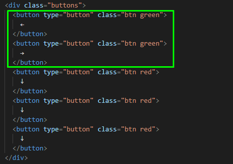 Left and right buttons