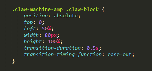 Additional styles for the left and right movement