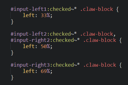 Claw&rsquo;s position code