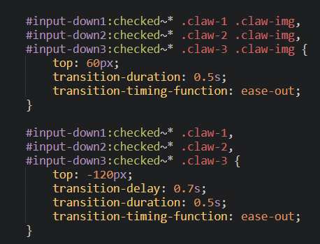 Claw&rsquo;s vertical position code