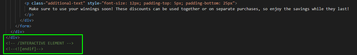Vital fallback code part