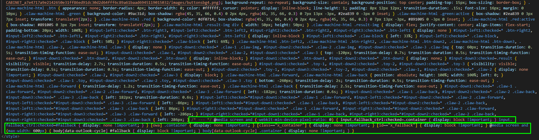 Fallback version styles