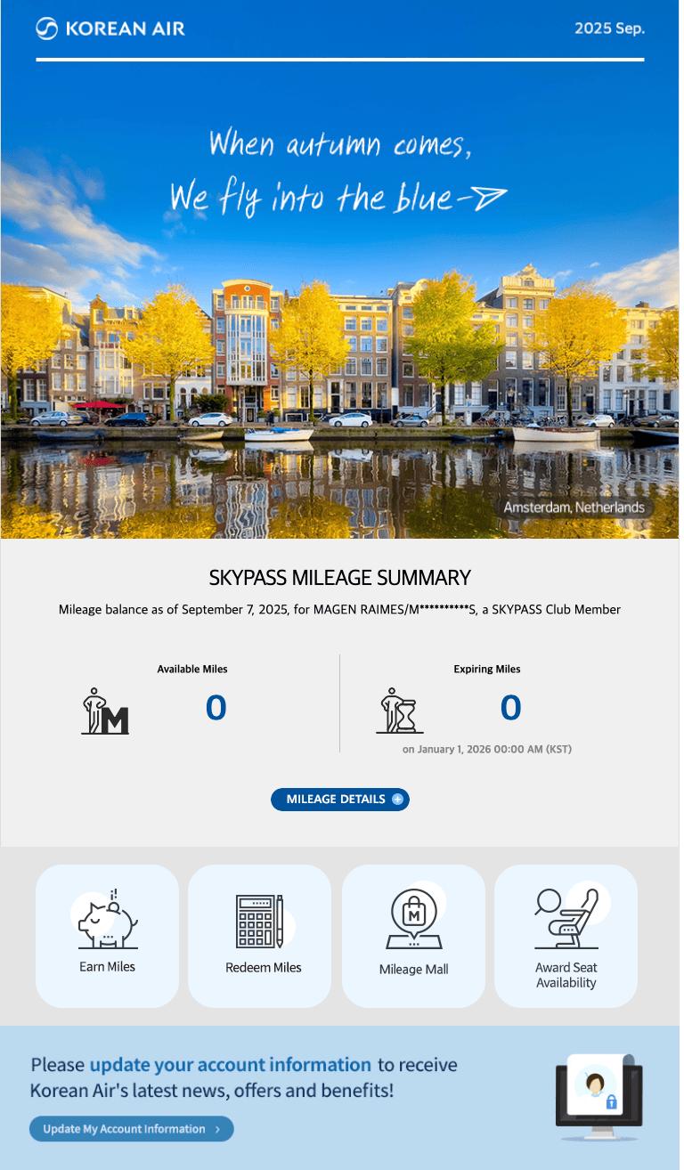 Email example for a local airline campaign Email example for a local airline campaign
