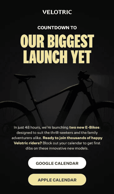 Product launch example Product launch example