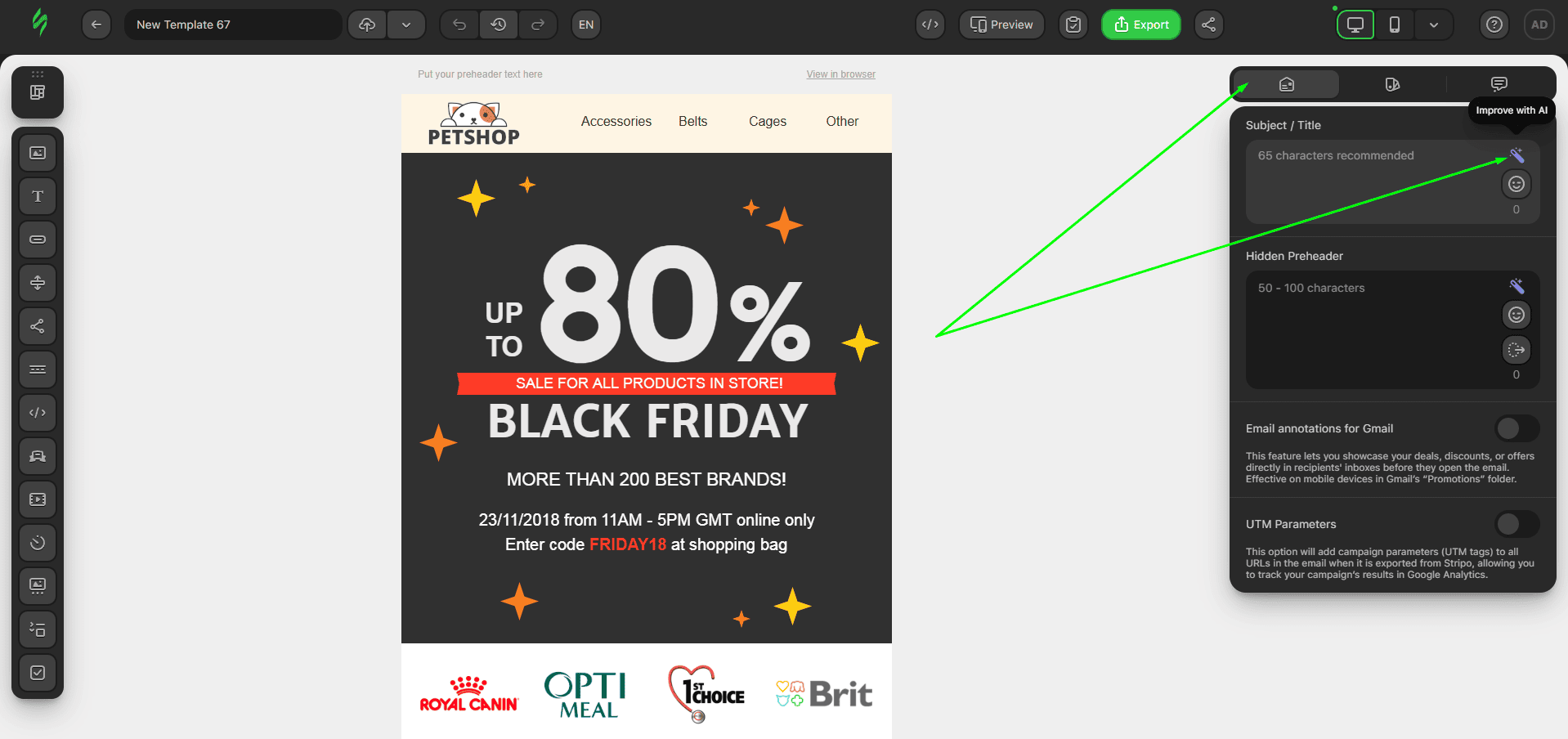 General email settings General email settings