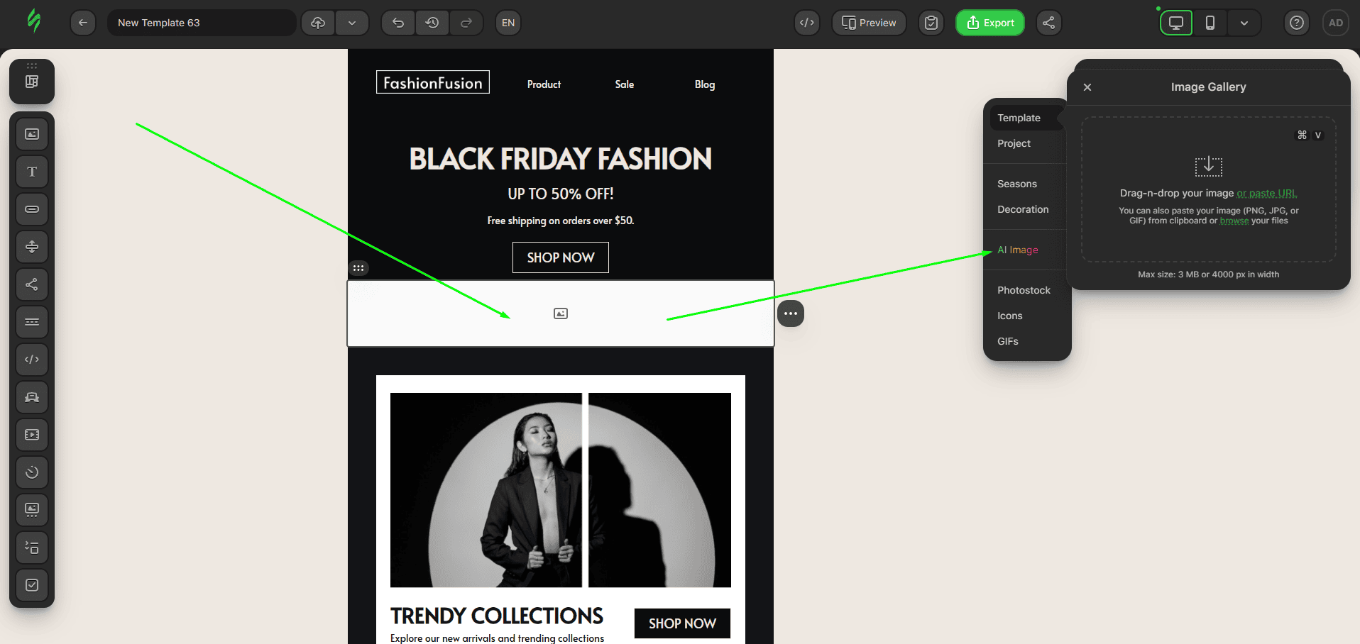 Adding an AI image Adding an AI image