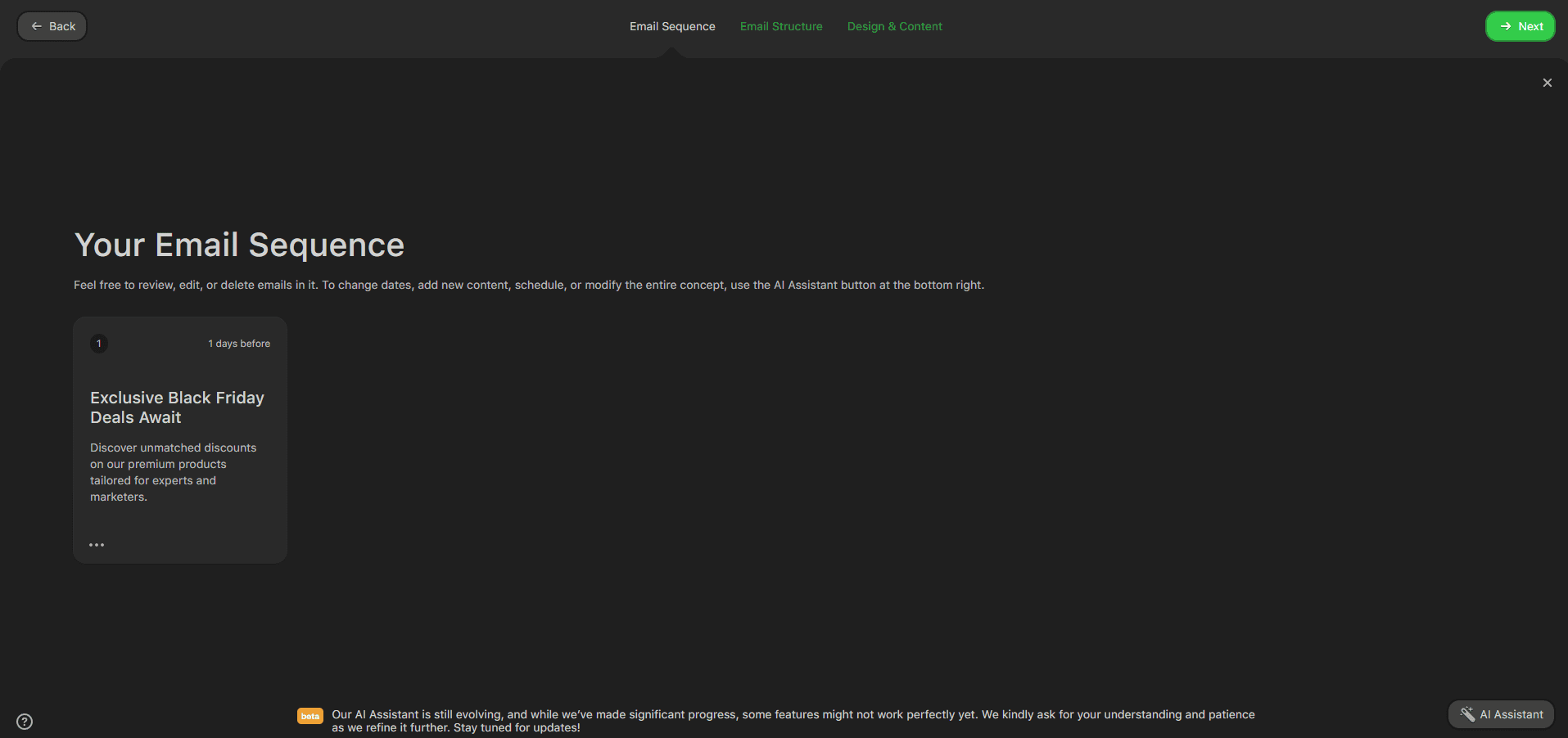 Email sequence step Email sequence step