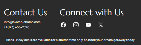 Social media button in Black Friday emails Social media button in Black Friday emails