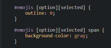 Styles code for grey emojis
