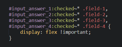 Correct answers styles