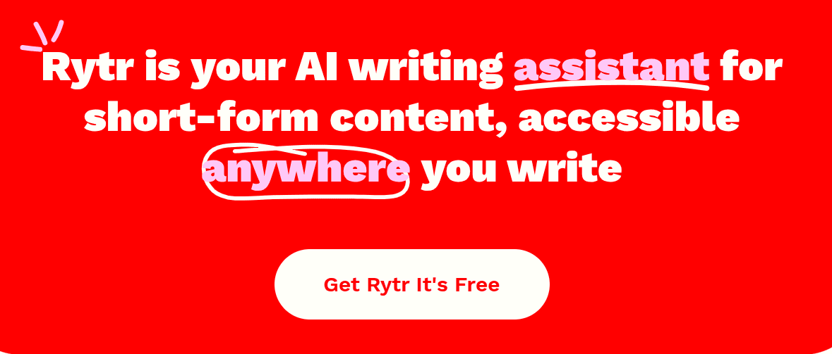 Rytr home page Rytr home page