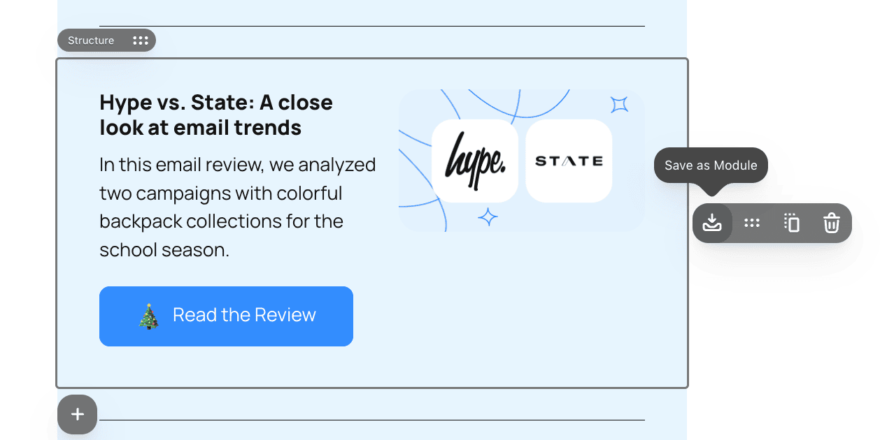 How to save modules in the Stripo editor