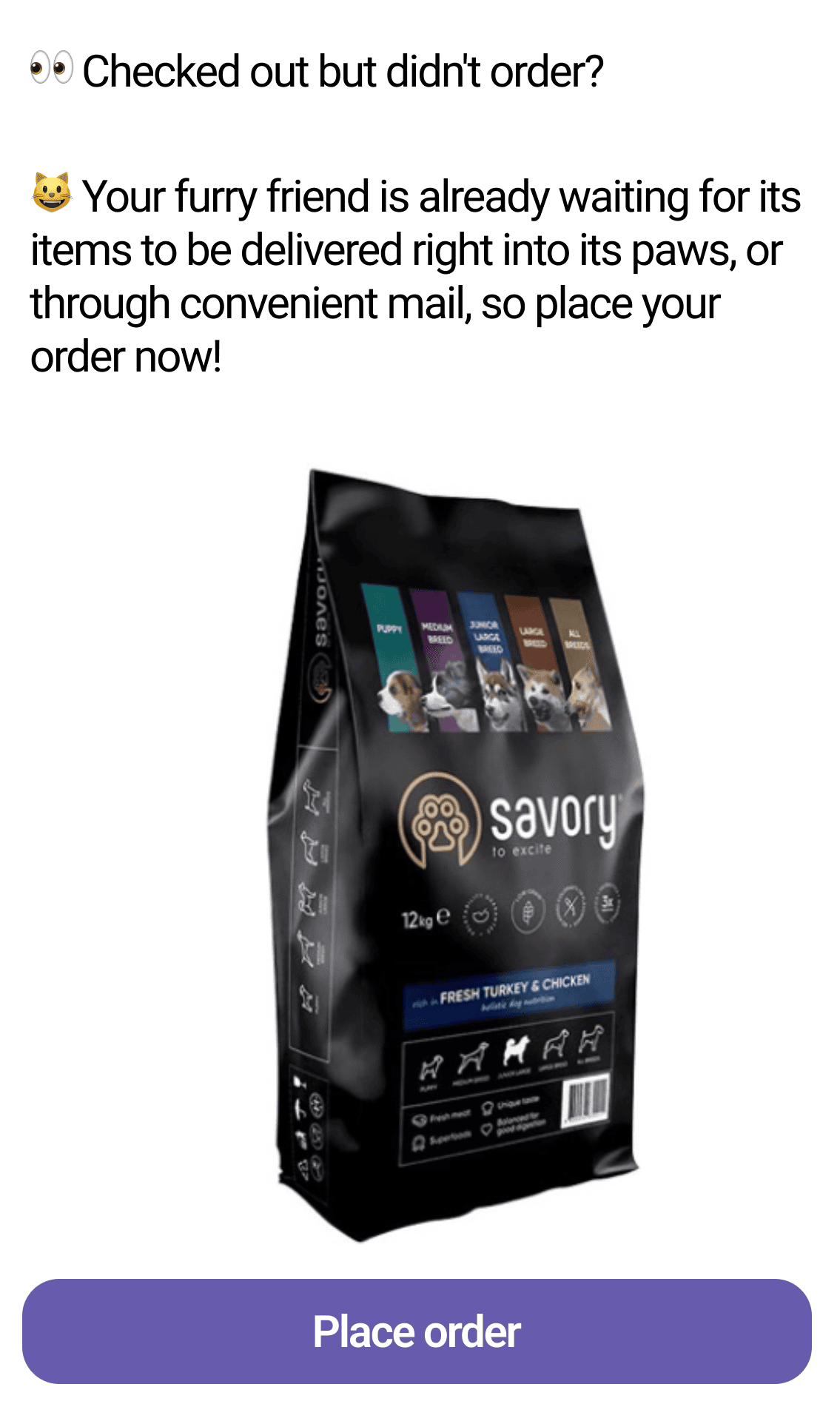 Abandoned browse email example