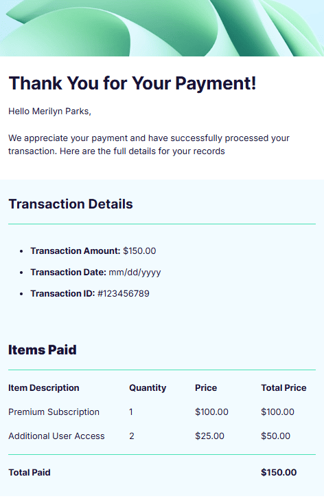 Alt-text layout example